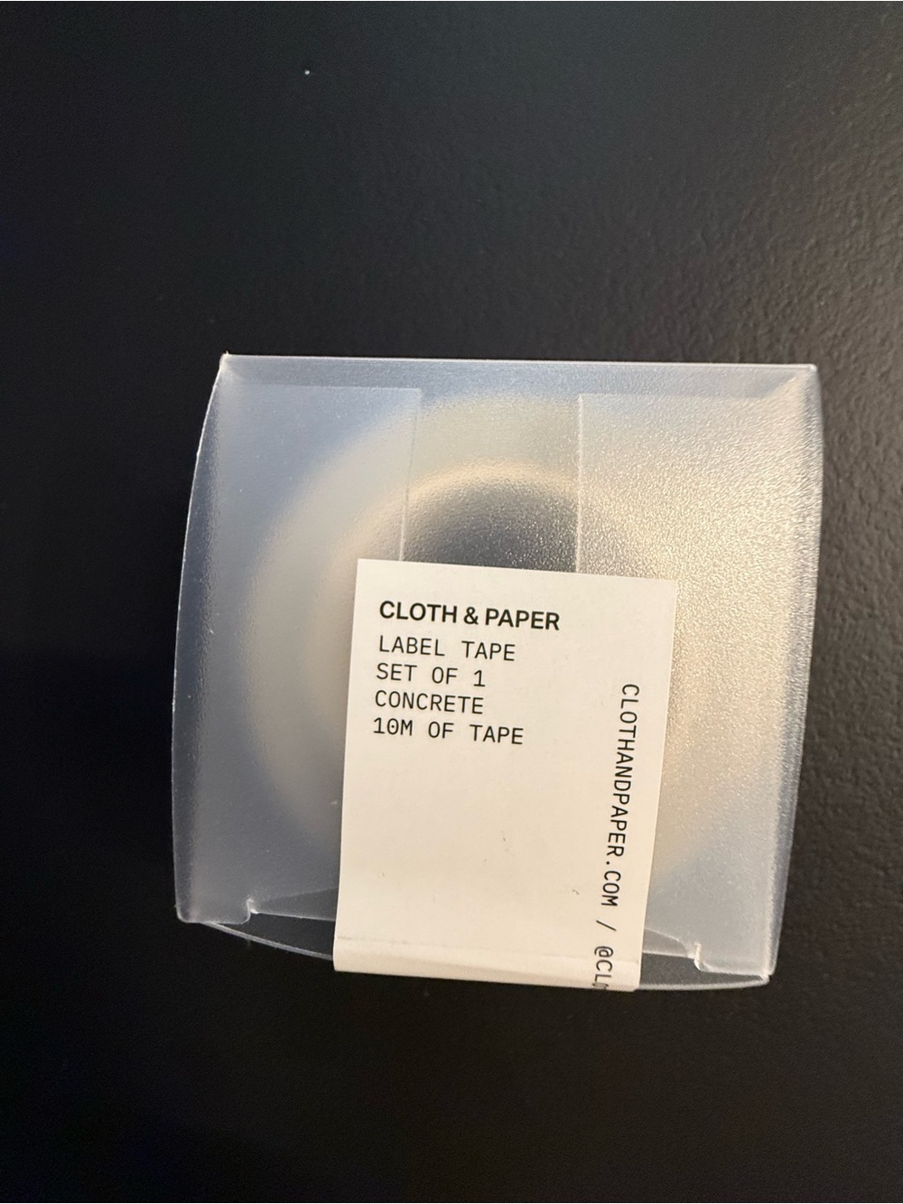 Cloth & Paper Concrete Label Tape - Gray